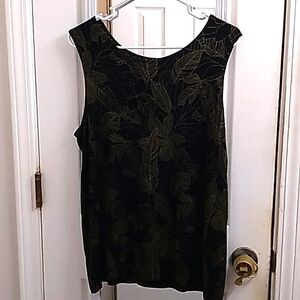 Leaf print top size xl
